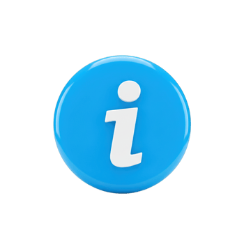 A blue button with the word i on it png