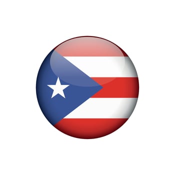 Puerto Rico Flag Circle Button Template vector
