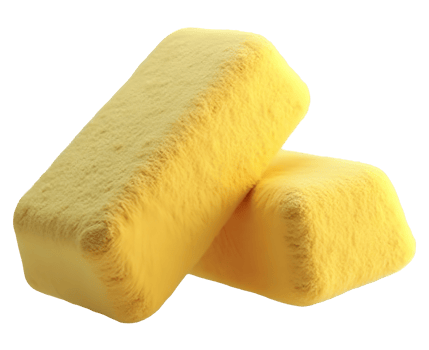 Soft fuzzy yellow blocks offer delightful and comforting tactile experience png