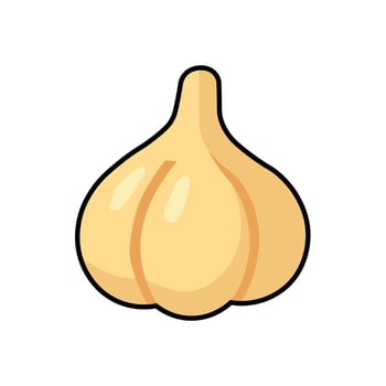 Stylized garlic bulb illustration vector
