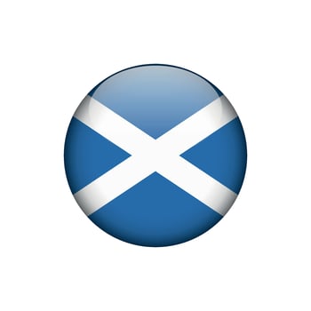 Scotland Flag Circle Button Template vector