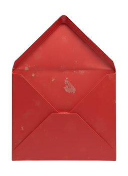 Red open envelope awaits new message, full of excited anticipation png