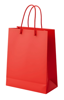 Vibrant red shopping bag anticipating special gift for joyful celebration png