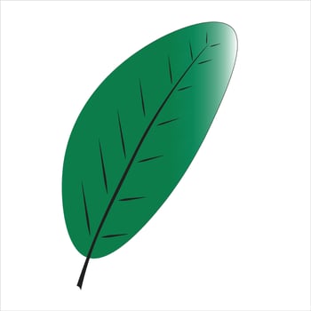 Gradient green leaves illustration vector