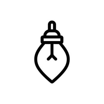 Black outline shows a minimalist lightbulb isolated on a white background vector