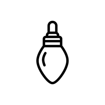Single decorative christmas bulb hangs ready to brighten a room with white background vector