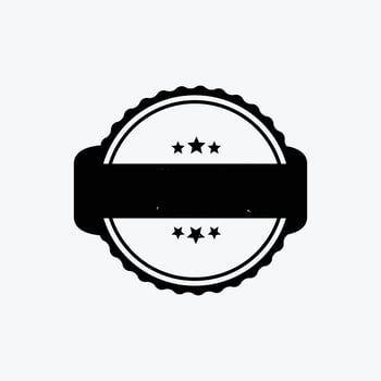 Elegant black and white badge element for product promotion and marketing campaigns vector