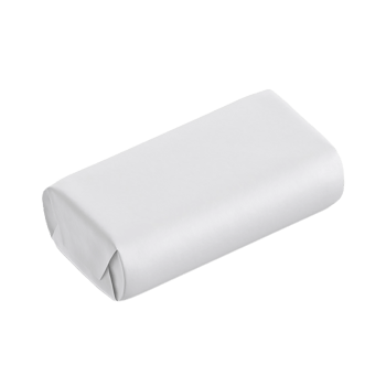 White soap bar in wrapper isolated on transparent background for hygiene and care png