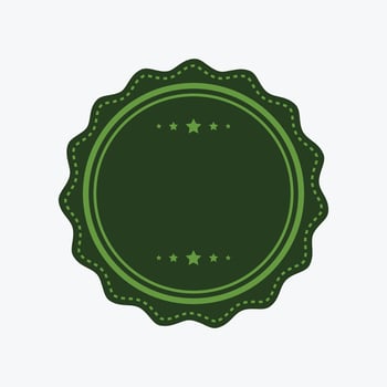 Create a stunning green vintage badge, perfect for branding, labels, and timeless designs effortlessly vector