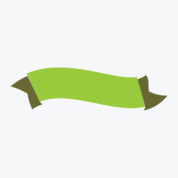 Vibrant green ribbon banner graphic element ready for your promotional design or marketing campaign vector