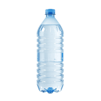 Refreshing bottled water gleaming on an isolated transparent presentation providing pure hydration png