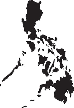 Philippines Silhouette Map vector