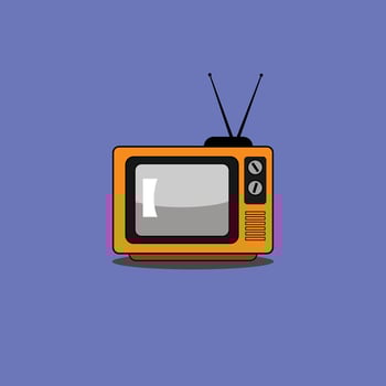 Orange TV Illustration vector