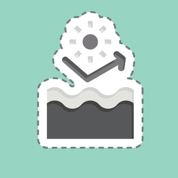 Sticker line cut UV Protection. related to Dermatology symbol. design editable vector