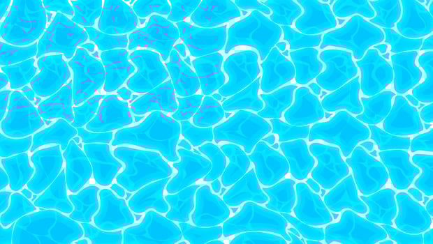 Blue water surface with gentle ripples and wave texture. Abstract summer sea background ideal for posters, web, or pool themed design. vector