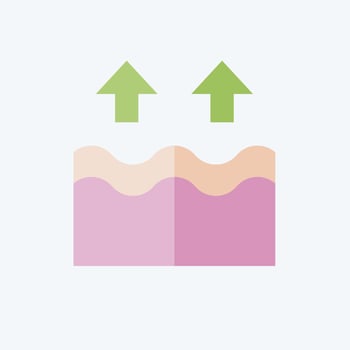 Icon Anti Aging. related to Dermatology symbol. flat style. design editable vector