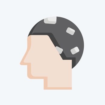 Icon Alopecia. related to Dermatology symbol. flat style. design editable vector