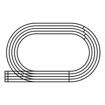 Running track field icon. Illustration of big stadium have running track. illustration vector