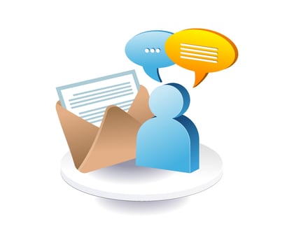 Transaction communication email vector