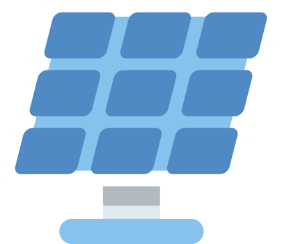 blue solar panel for energy campaign png