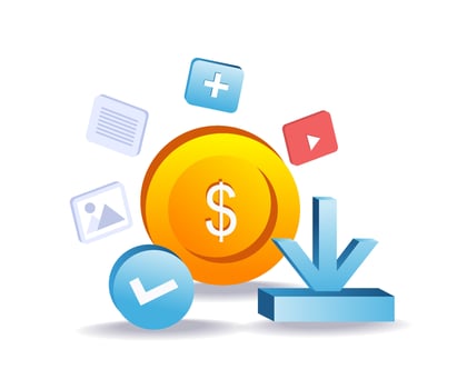 Download digital data earn money vector