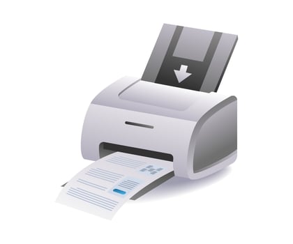 Digital printing tool technology symbol vector
