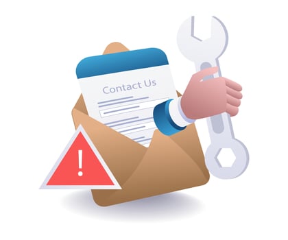 Contact us customer service problems vector
