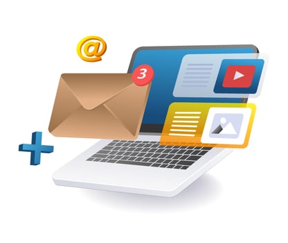 Complete multiple tasks with computer technology vector