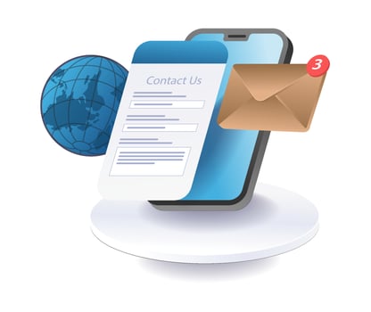 Contact us smartphone account vector