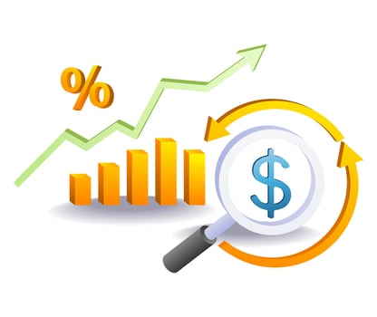 Business financial data analysis vector