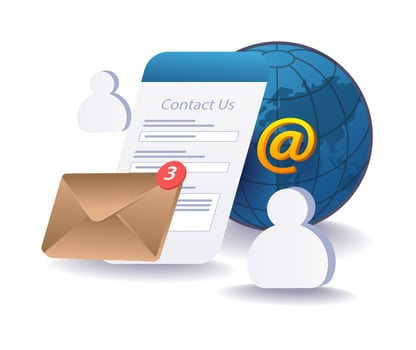 Contact customer service email account vector