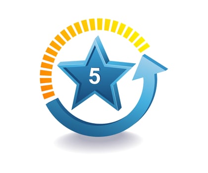 5 star best review symbol vector