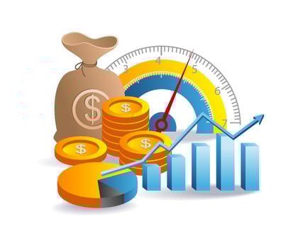 Accelerating business financial growth vector