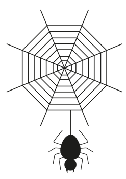 Black spider web png