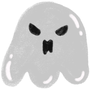 Scary Halloween ghost cartoon png