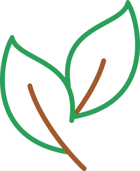 Icon green line leaf tree png