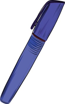Hand drawn pink scissors illustration vector