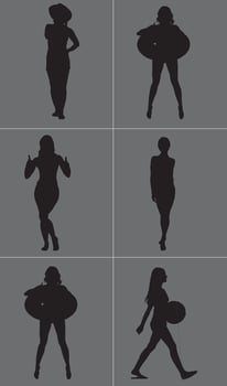 beach collection silhouette2.eps vector