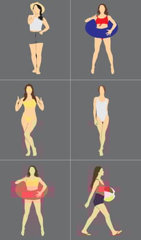 beach collection eps set vector
