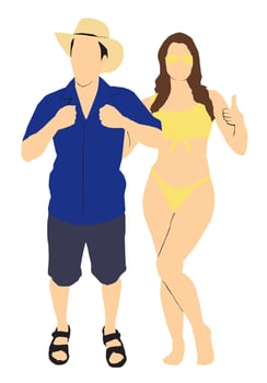 beach collection people vector