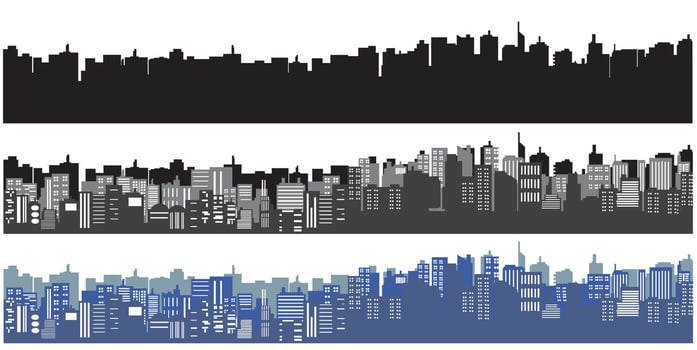 cityscape set group vector