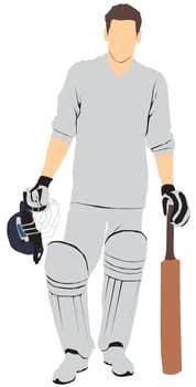 cricket athlete sports vector
