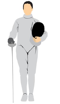 fencing athlete sports vector