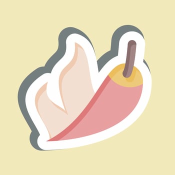Sticker Hot. related to BBQ symbol. design editable vector