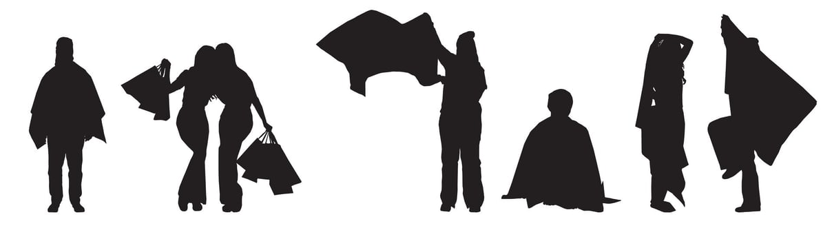 set lgbt pride people silhouette vector