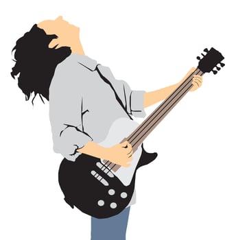 musician guitarist man vector