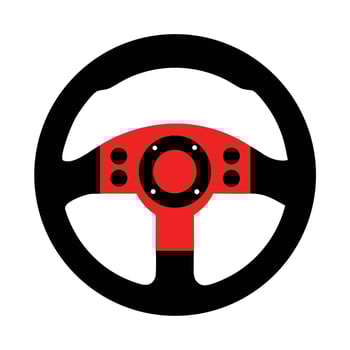 racing steering wheel icon, modern motorsport vector