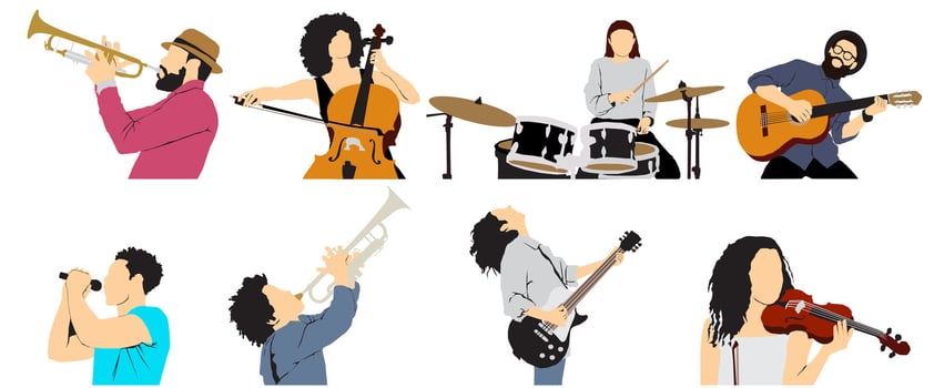 musician. people eps vector