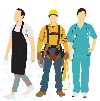 different occupation people full vector