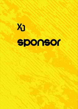 Yellow sponsor design vector